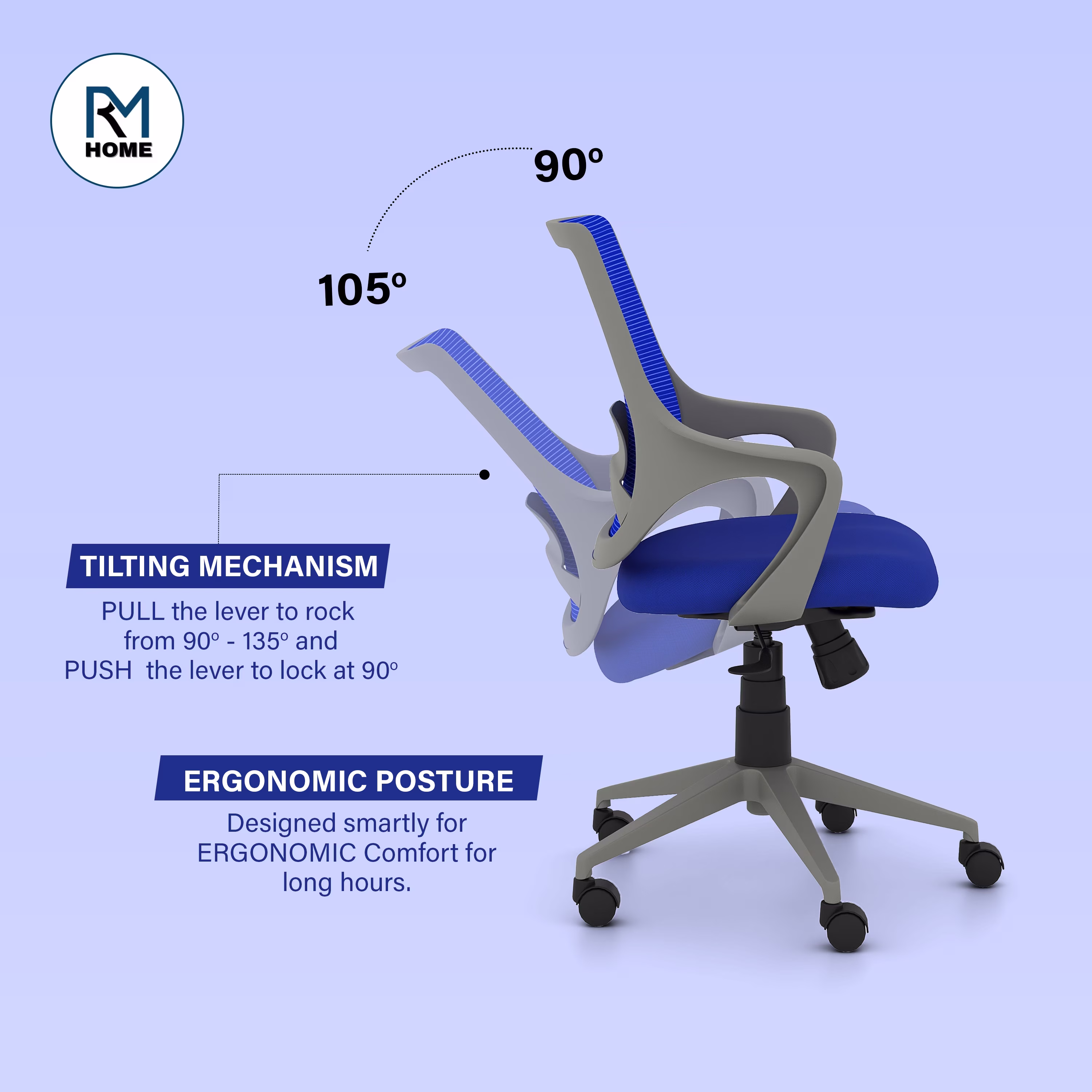 Revolving chair with wooden base