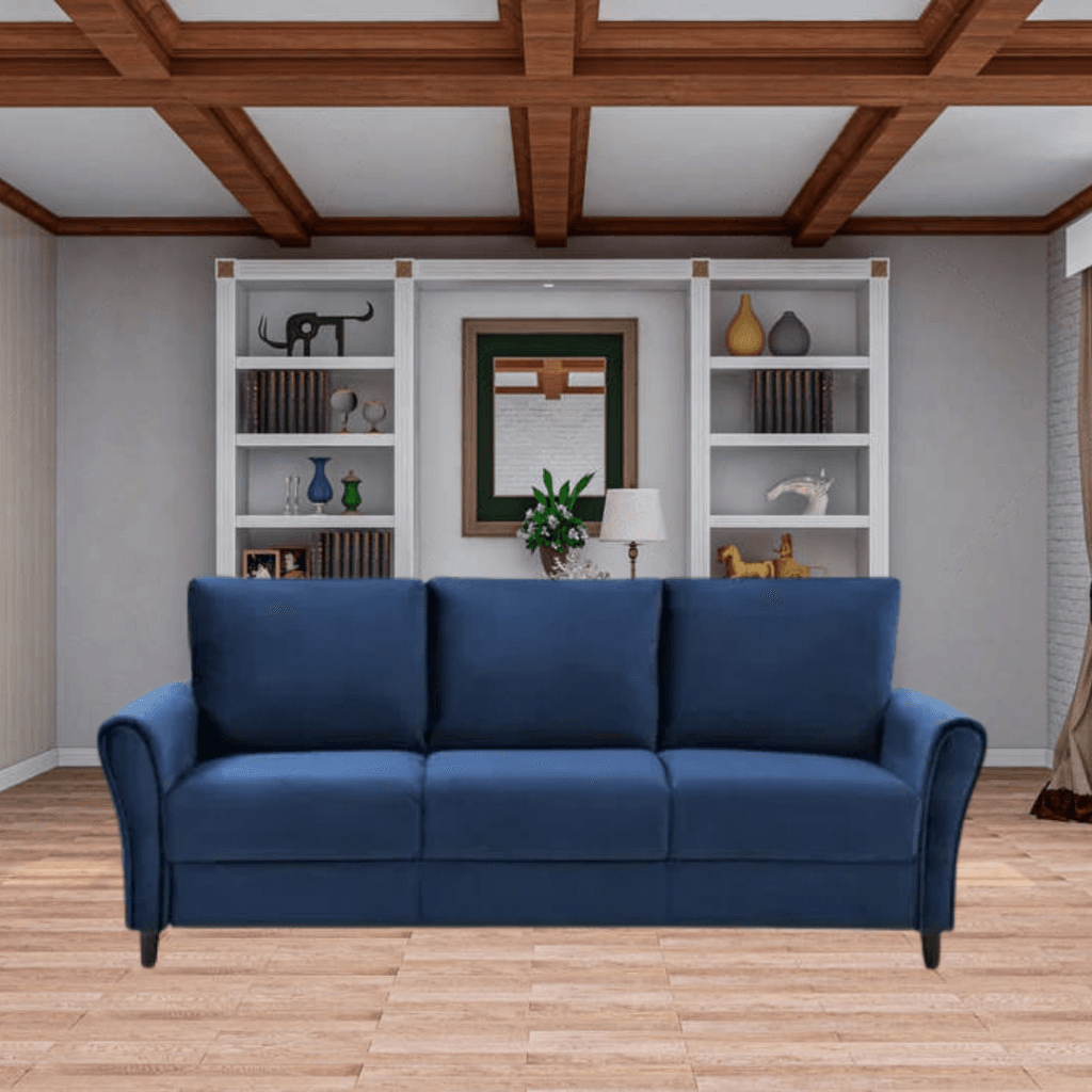 Leatherette 3-Seater Sofa