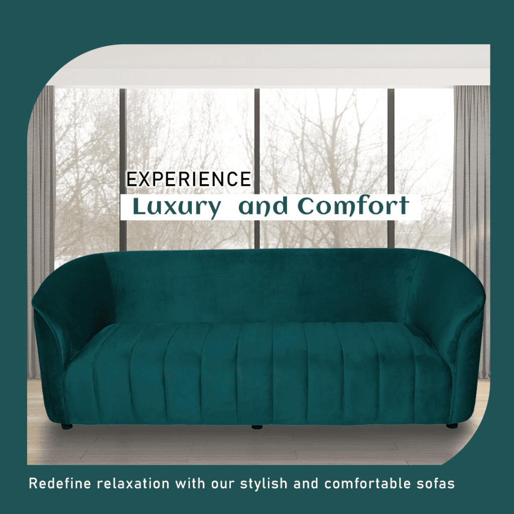 Fabric 3 Seater Sofa