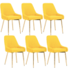 6 yellow chairs