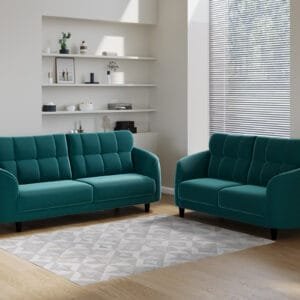 Zayden Fabric 3+2 Sofa Set - Teal