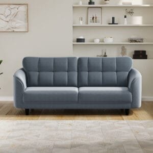Zayden Fabric 3 Seater Sofa - Grey, 3 Seater