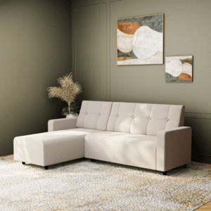 Wilson RHS Fabric 6 Seater Sofa - Beige, 5 Seater Left