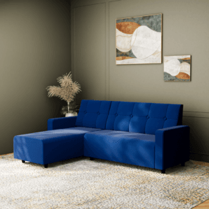 Wilson RHS Fabric 6 Seater Sofa - Blue, 5 Seater Left