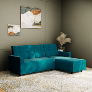 Wilson RHS Fabric 6 Seater Sofa - Teal, 5 Seater Left