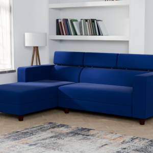 Ewans Fabric Modern Modular Sofa Set - Blue, 5 Seater Left