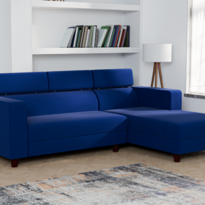 Ewans Fabric Modern Modular Sofa Set - Blue, 5 Seater Right