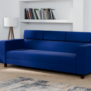 Ewans Fabric Modern Modular Sofa Set - Blue, 3 Seater