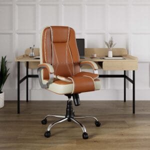 Jessica Leatherette Office Executive Chair - Orange