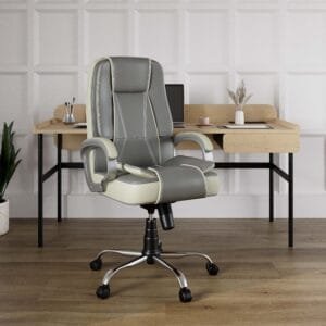 Jessica Leatherette Office Executive Chair - Grey