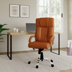 Lauren Leatherette Office Executive Chair - Orange