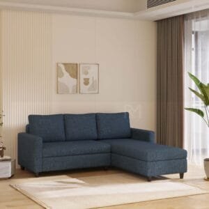 Megun RHS Molfino Fabric 6 Seater Sofa - Grey, 5 Seater Left