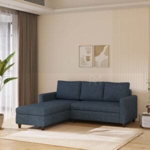 Megun RHS Molfino Fabric 6 Seater Sofa - Grey, 5 Seater Right