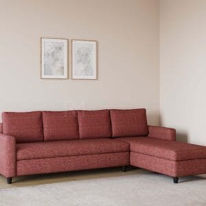 Megun RHS Molfino Fabric 6 Seater Sofa - Brown, 6 Seater Left