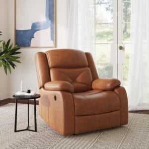 RM HOME Hitlan One Seater Motorized Recliner Soede Fabric
