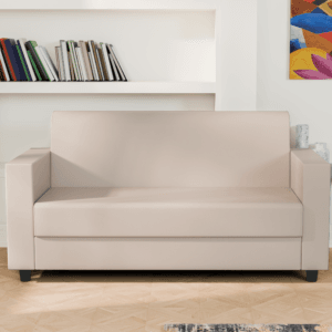 RM HOME Modena 3 Seater Sofa | Premium Leatherette Upholstery | Comfortable Cushioning | DIY Assembly | 1-Year Warranty