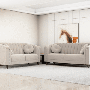 Renu Fabric Sofa - Beige, 3+2 Seater