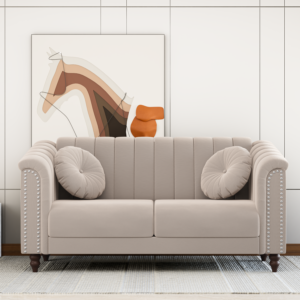 Renu Fabric Sofa - Beige, 2 Seater