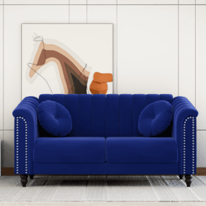 Renu Fabric Sofa - Blue, 2 Seater