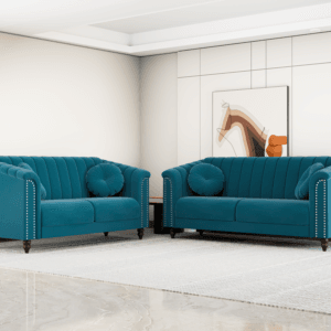 Renu Fabric Sofa - Teal, 3+2 Seater