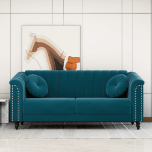 Renu Fabric Sofa - Teal, 3 Seater