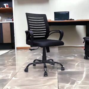 RM HOME Mesh Mid Back Ergonomic Office Chair - Black