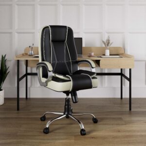 RM HOME Jessica Leatherette Office Executive Chair