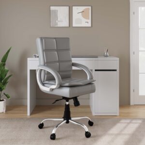 RM HOME Mary Leatherette Office Arm Chair