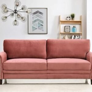 ZONY 3 Seater Sofa Velvet - peach