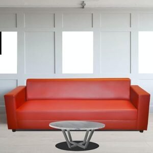 3 Seater Sofa Leatherette - Tan