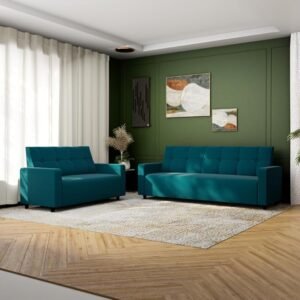 Wilson Fabric Sofa Set - Teal, 3+2 Seater