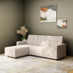 Willson L ShapeSofa set - Beige, 5 Seater Left