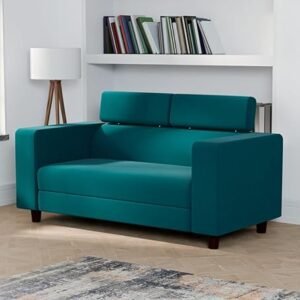 Ewans Fabric Modern Modular Sofa Set - Teal, 2 Seater