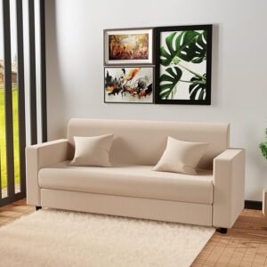 Novam  3 Seater Sofa Fabric - Beige