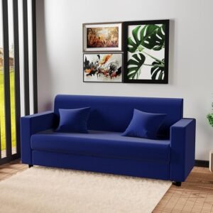 Novam  3 Seater Sofa Fabric - Blue