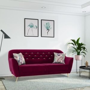TOPO 3 Seater Sofa - Maroon