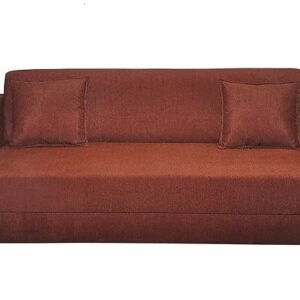 Modern 3 Seater Sofa Fabric - Brown