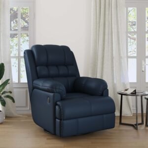 Relaxio Motorized Recliner Chair - Navy Blue
