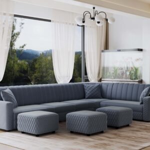 Oliver 10 Seater Sofa - Grey