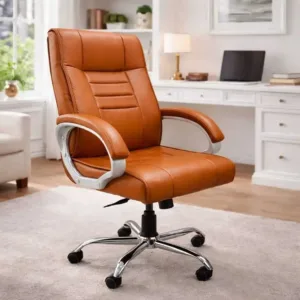 Empire Leatherette Office Adjustable Arm Chair