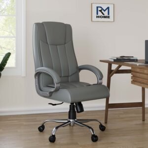Linea Fabric Office Adjustable Arm Chair - Grey