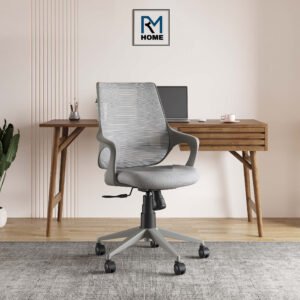 Hamza Fabric Office Arm Chair - Gray