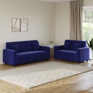 Luna Sofa Set - Blue, 3+2 Seater