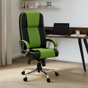 Kinetic Z Fabric Office Adjustable Arm Chair - Green