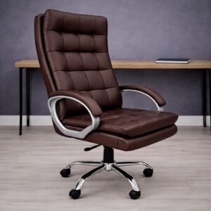 Sera Premium Leather Boss Office Chair - Brown
