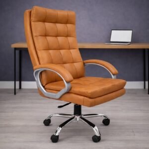 Sera Premium Leather Boss Office Chair - Tan