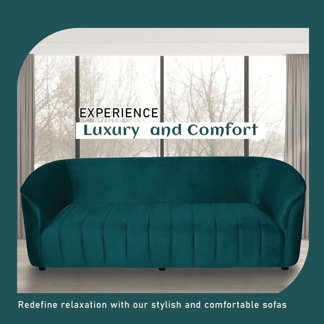 Fabric 3 Seater Sofa