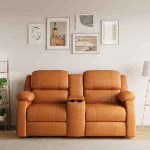 2 Seater Leatherette Powered Recliner Sofa
